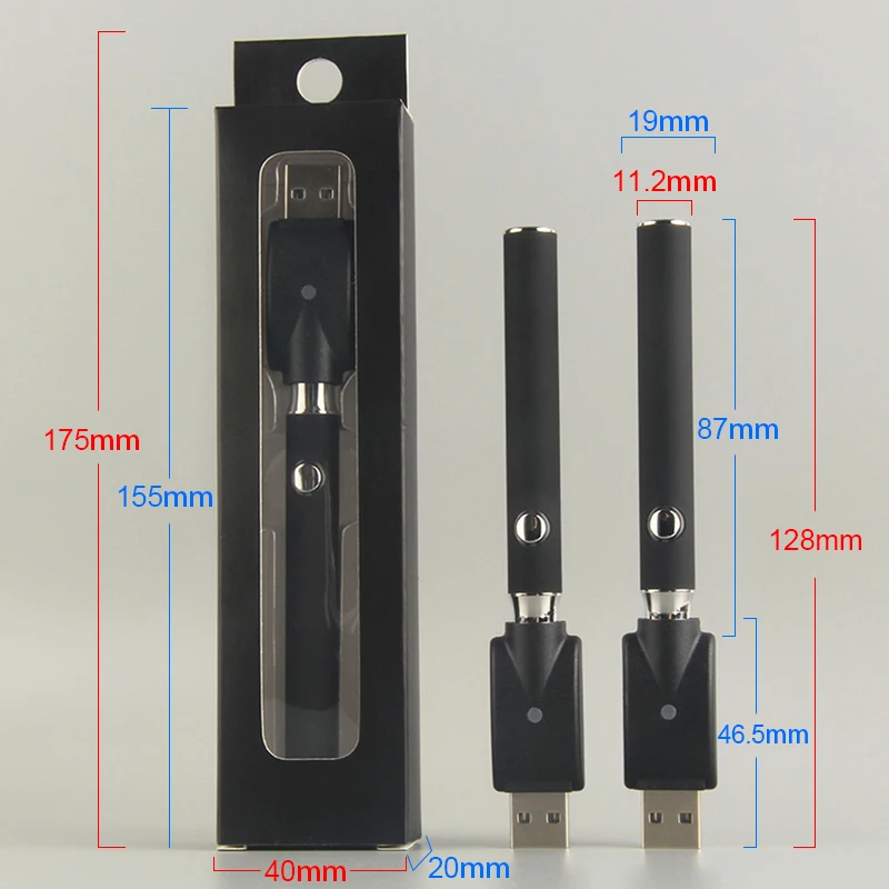 Kingfish 510 нитки Vape батарея низкого уровня cbd электронная сигарета 280 мАч vaporizador