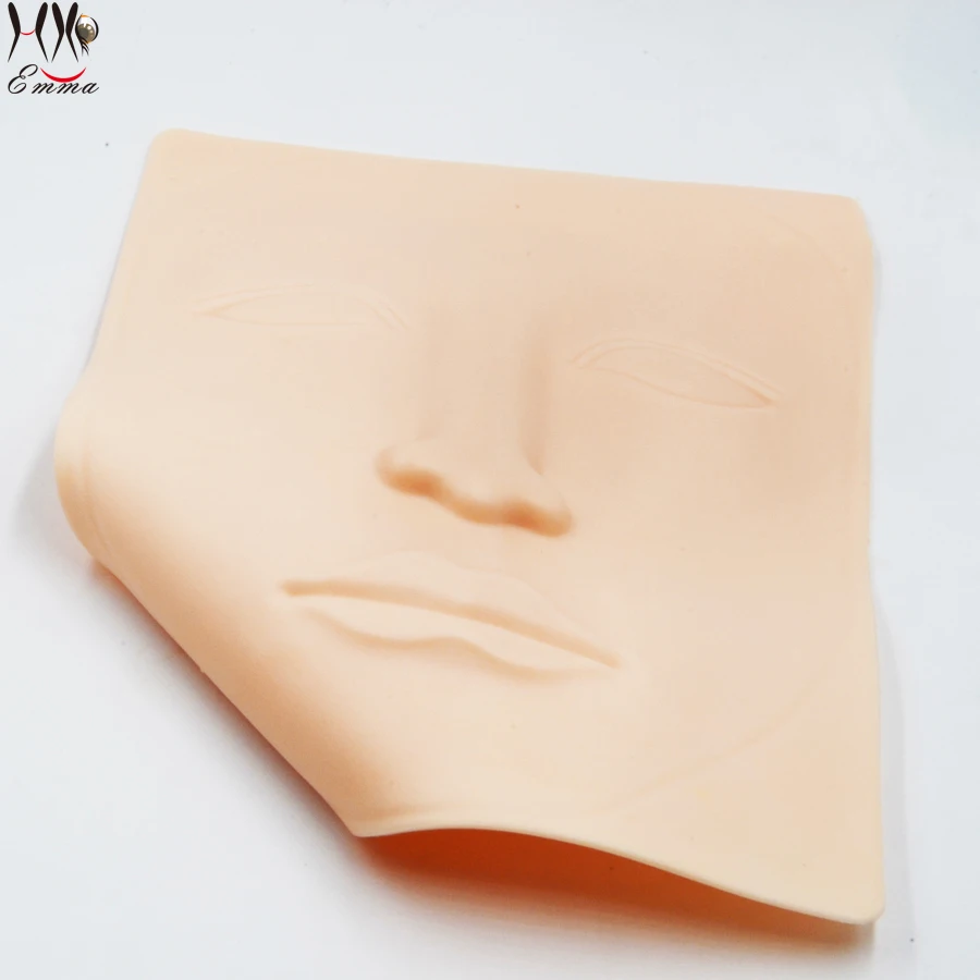 Женские силиконовые татуировки для практики, 4D лица, татуировки для практики, кожи, подходит для глаз, бровей, практика макияжа