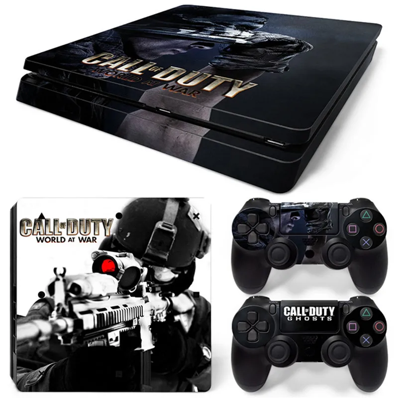 OSTSTICKER Прямая доставка виниловая наклейка кожи наклейки для sony PS4 slim консоли и 2 шт.