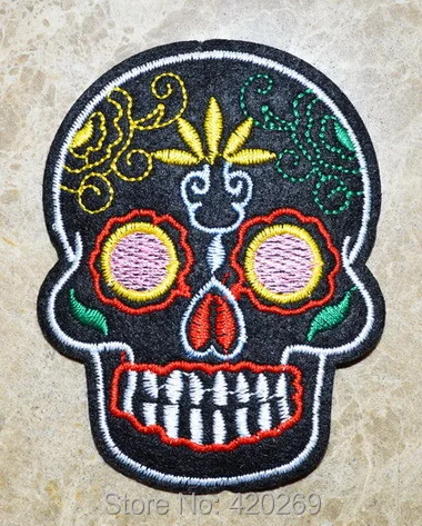 Оптовая продажа ~ череп тату ужас Байкер гот эмо панк рок металлическая