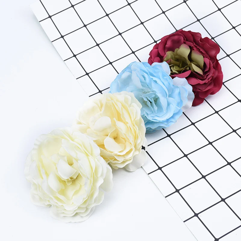 Пион из шелка 9 см рождественские украшения для дома свадьбы рукоделия