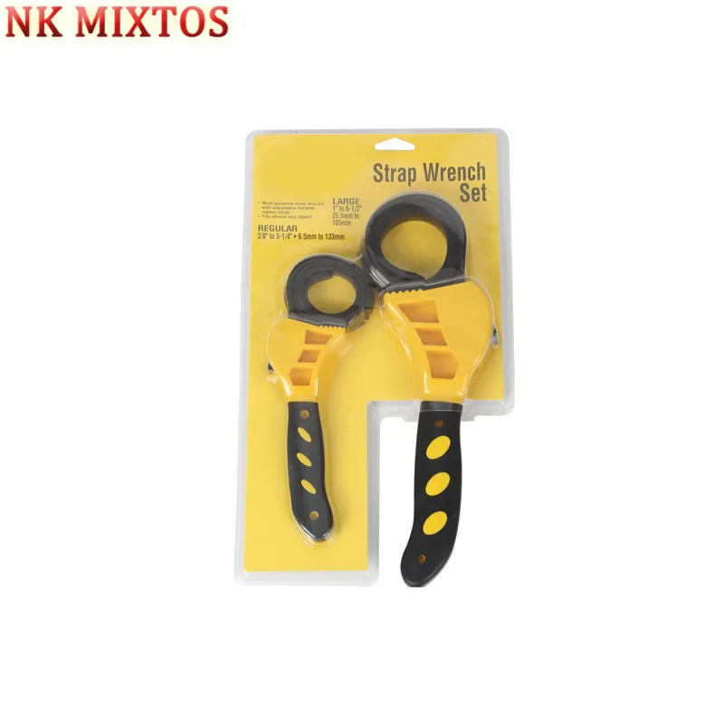 NK MIXTOS 1 шт. гаечный ключ с резиновым ремешком Регулируемая ручная крышка