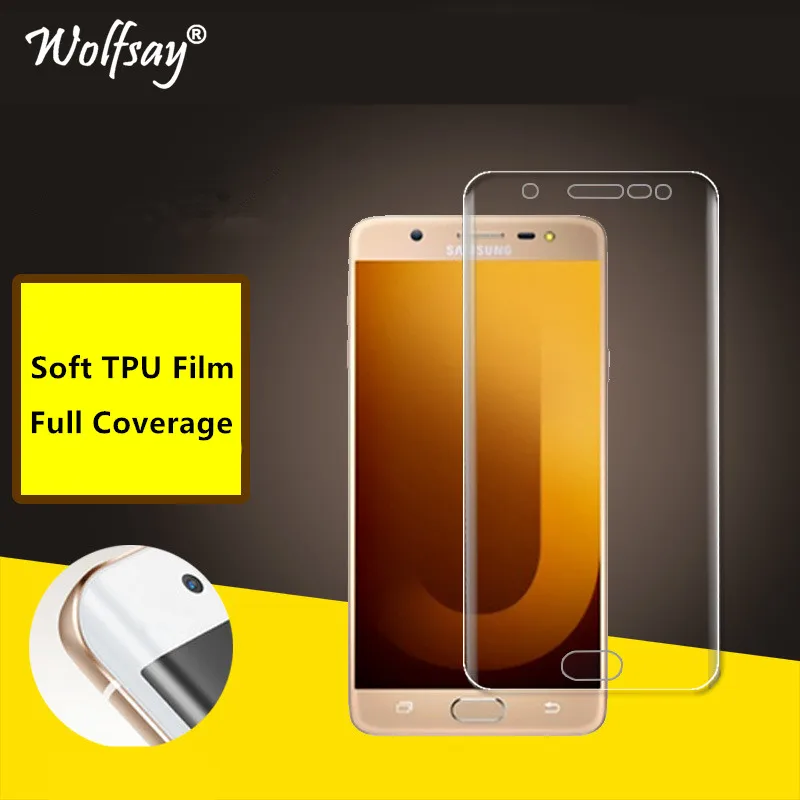 Защитная пленка для экрана Samsung Galaxy J7 Max из мягкого ТПУ полное покрытие телефона