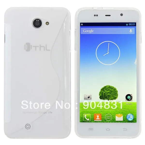 Free shipping 2013 Newest High Quality silicon case for THL w200 phone white red blue gray four color in stock |