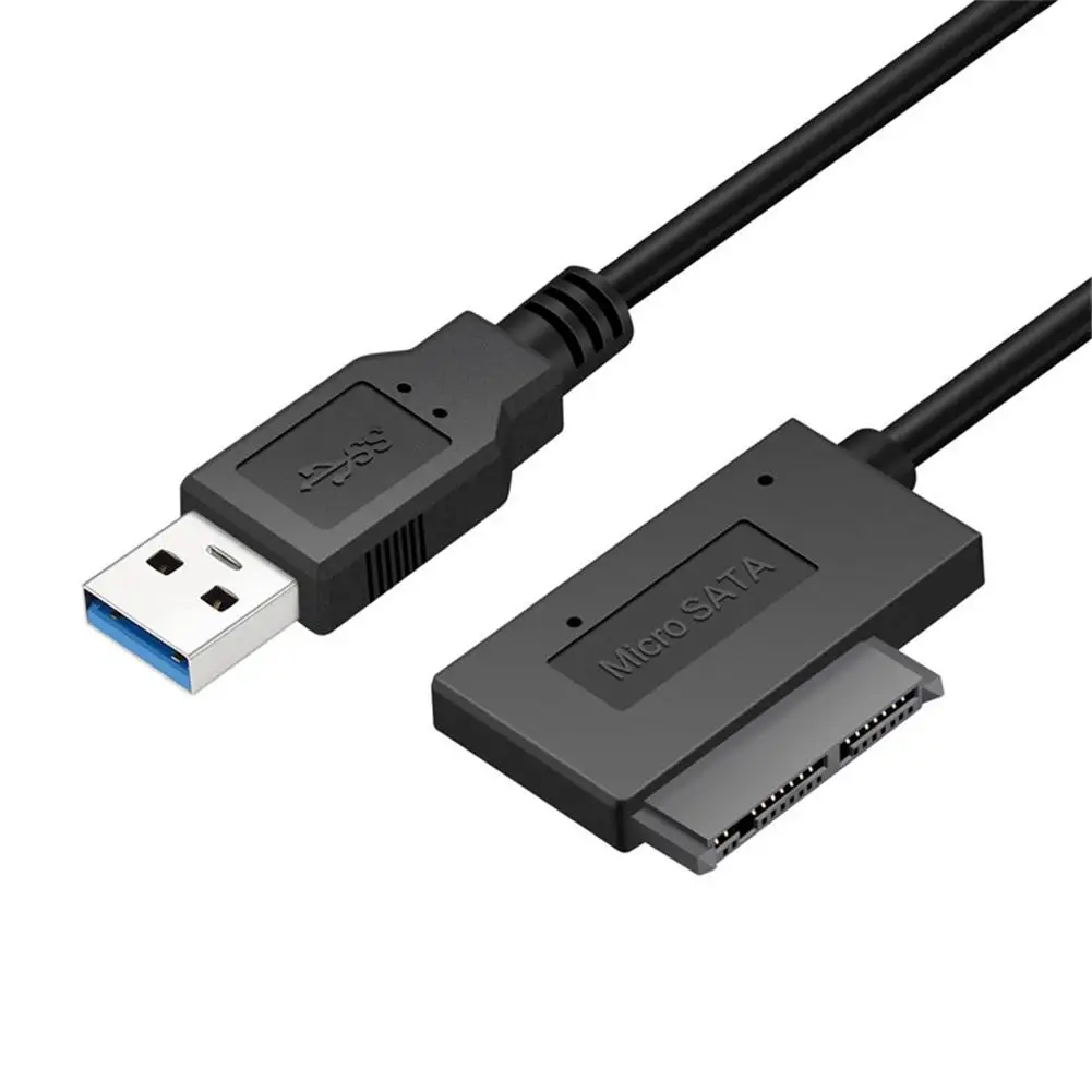 

SATA 7+ 9 Pin to USB Cable Adapter USB3.0 SATA Adapter Micro SATA 16-Pin Laptop Converter for Win XP Win 7 Linux Mac 23cm
