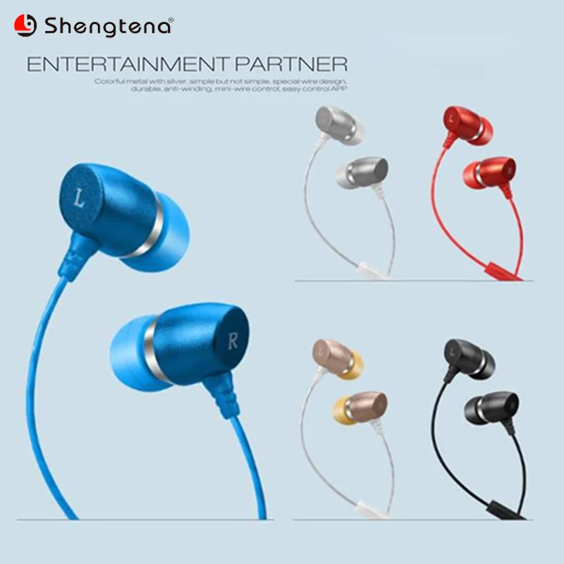 Shengtena 3 5 мм наушники для Xiaomi iPhone Samsung металлические проводные с шумоподавлением fone