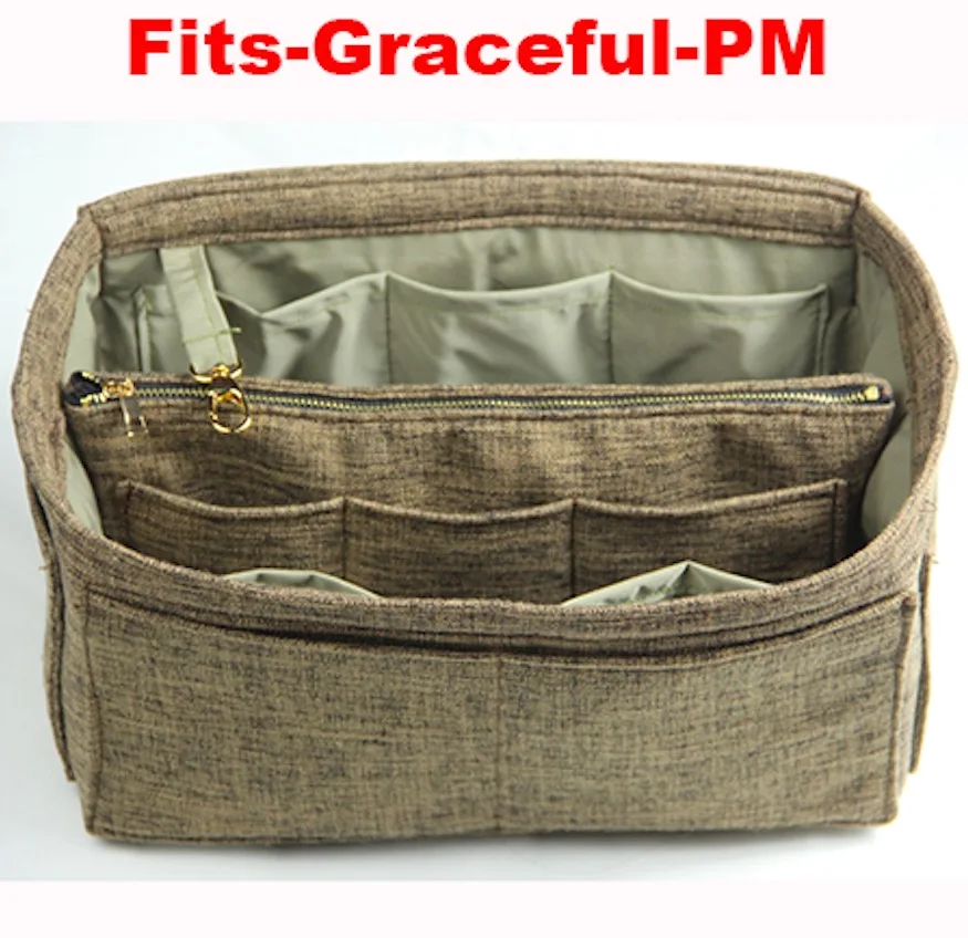 Graceful-PM Подходит для Speedy25 30 35 40 восхитительная ручная тканевая сумка органайзер сумка-тоут кошелек вставка Водонепроницаемый Косметический подгузник вещи сумка - Цвет: Graceful-PM