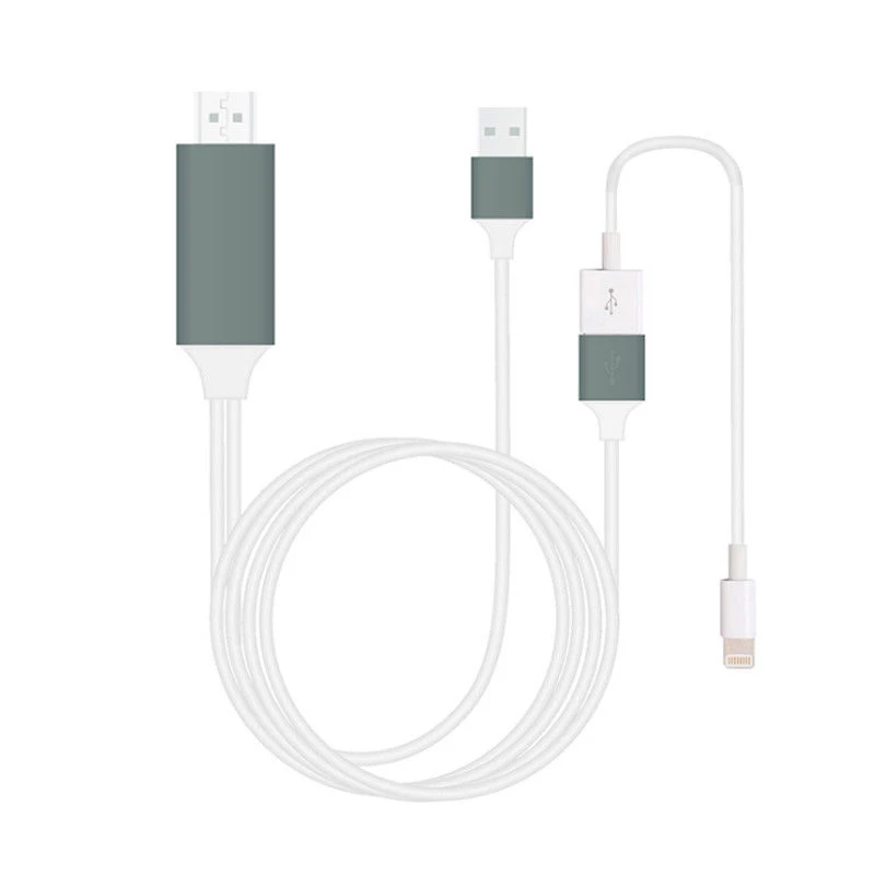 Белый HDMI зеркальный смарт-кабель HD tv AV телефон к ТВ адаптер для iPhone/iPad/Android - Цвет: Белый