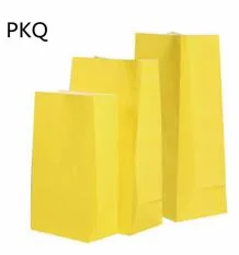 13*8*24 см 50 шт красный синий зеленый Крафт-Бумажные пакеты подарочные бумажные пакеты упаковка для пищевых продуктов бумажный пакет - Цвет: Yellow