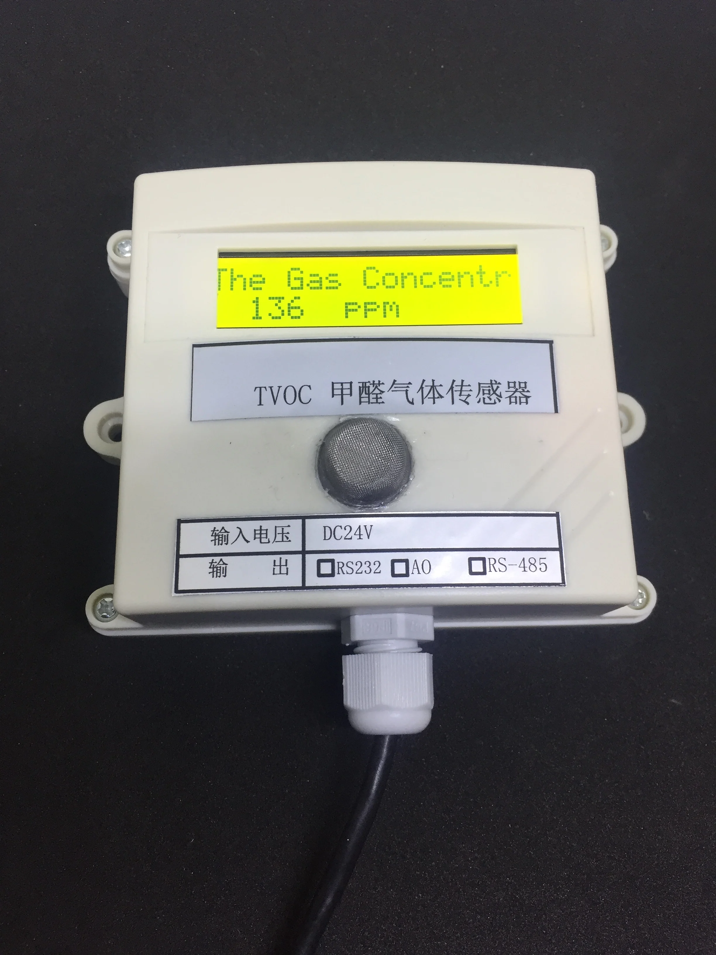 Новый формальдегид датчик газа передатчик tvoc онлайн обнаружения токсичного 485 plc