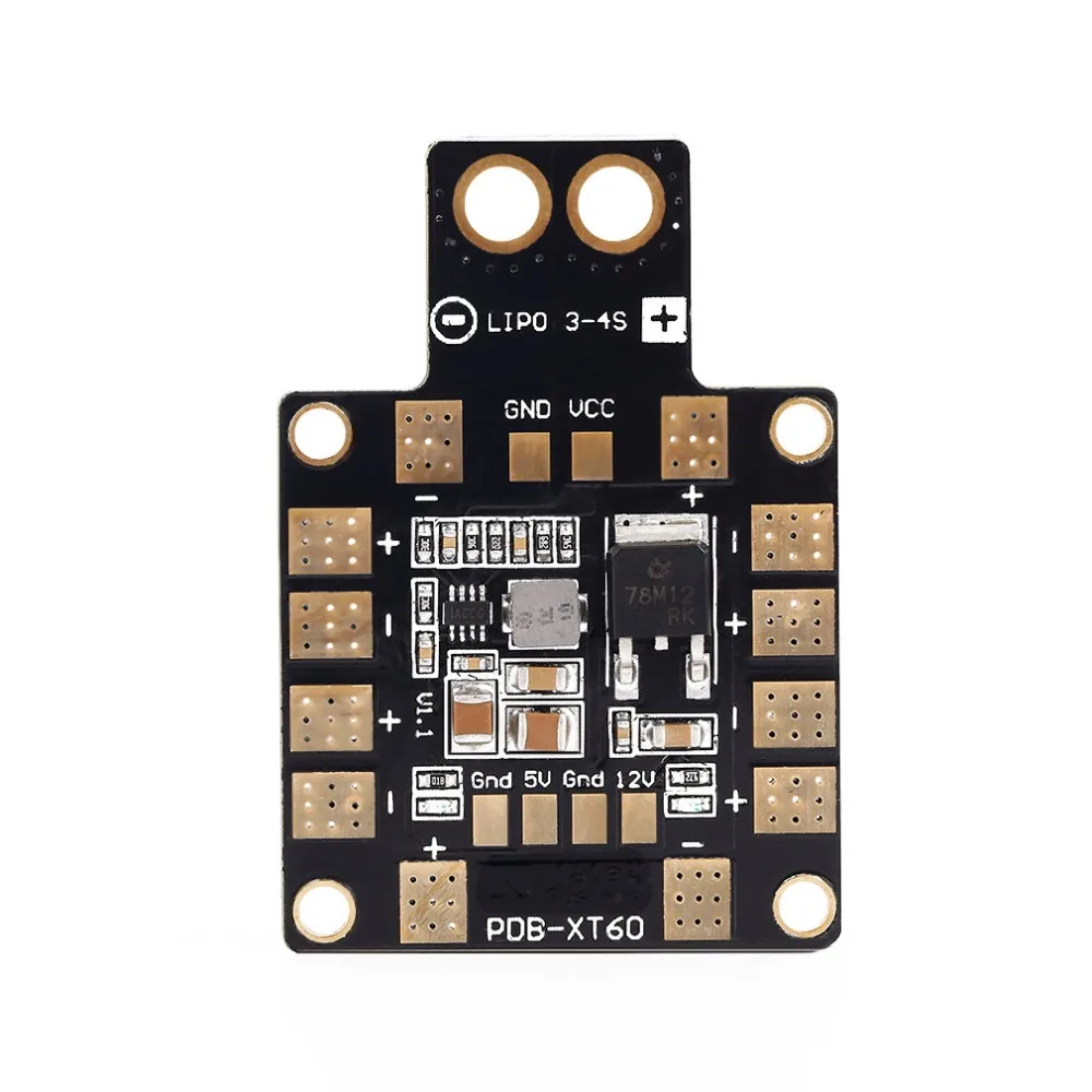 Мини блок питания PDB XT60 распределительная плата с BEC 5V 12V для FPV дрона