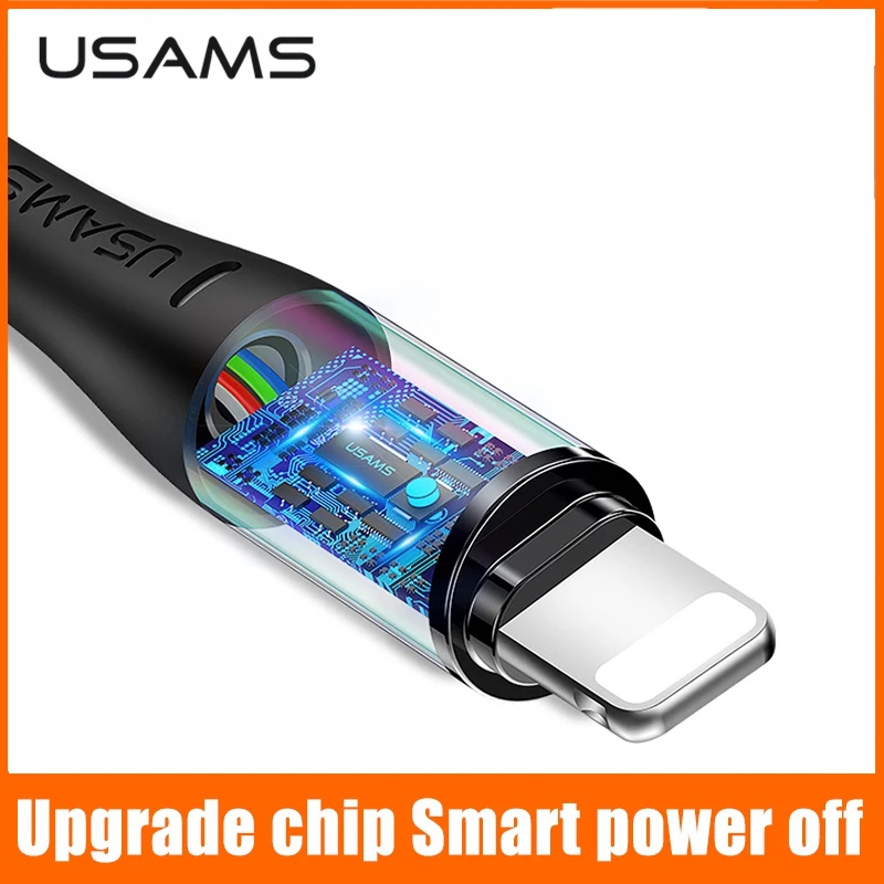 USAMS светодиодный свет кабель системы освещения к USB для передачи данных iPhone Xs Max XR X