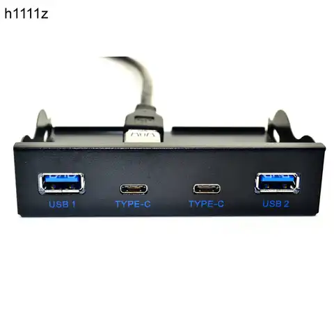 USB-концентратор usb-хаб, 3,5 дюйма, для гибких дисков, передняя панель, 2 порта USB 3,0 + 2 порта USB 3.1 20-контактный разъем типа C для настольного компью...