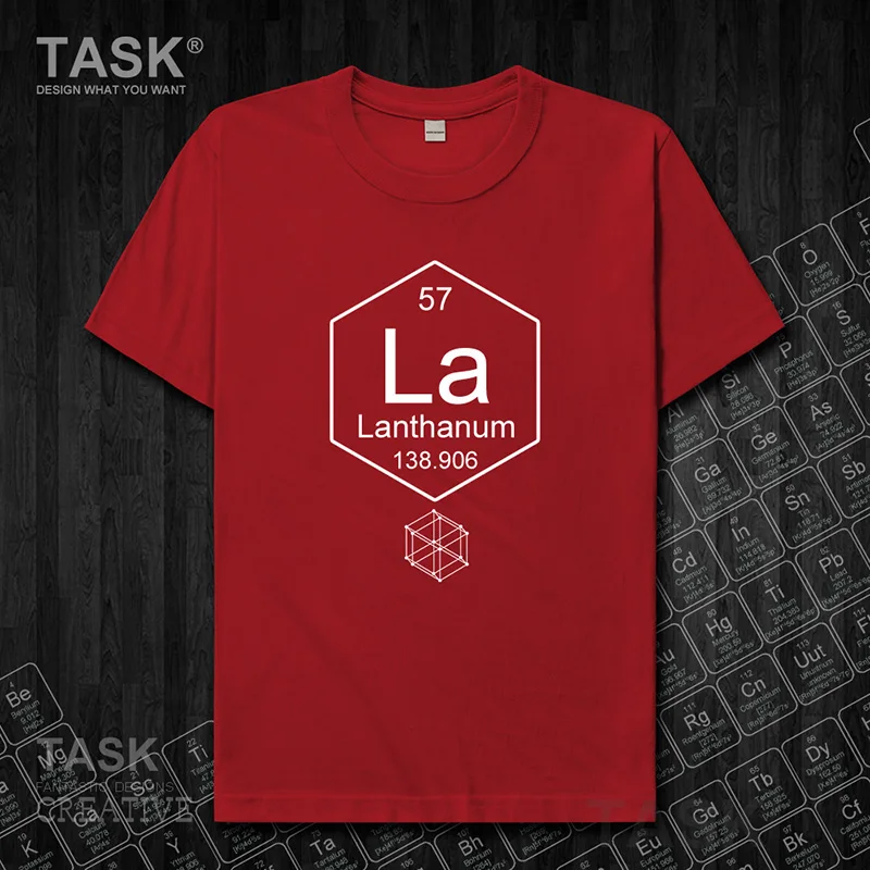 

Chemical periodic table 57 La Chemistry mens Short sleeve t shirt t-shirt new Tops clothes casual jerseys cotton fans Fashion