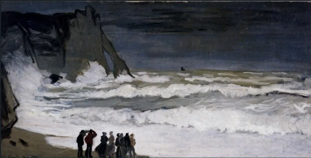 Высокое качество картина маслом холст репродукции грубое море на Etretat (1868-1869)