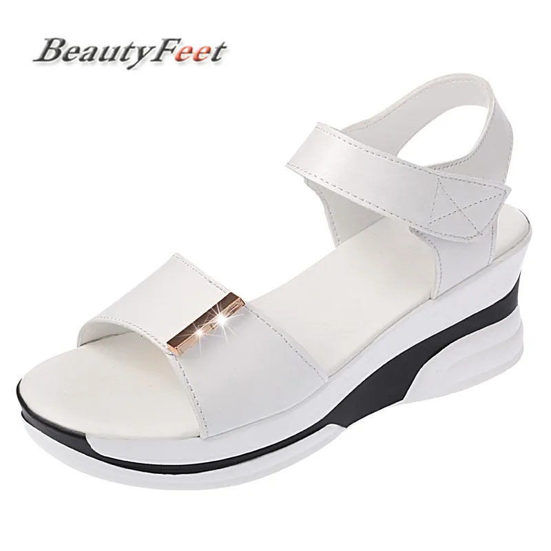 Босоножки BeautyFeet женские на танкетке повседневные сандалии платформе высокий