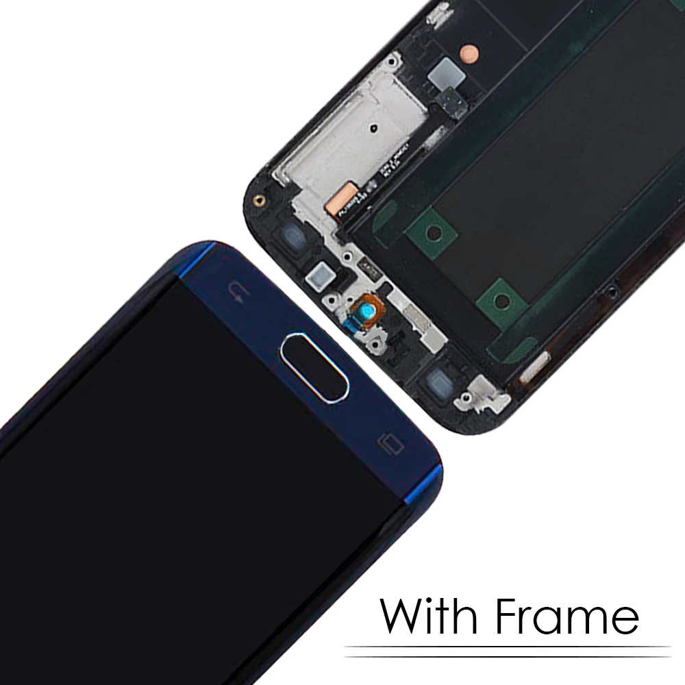 AMOLED 5 1 &quotдля SAMSUNG Galaxy S6 Edge дисплей ЖК-дигитайзер сенсорный экран с рамкой для G925F