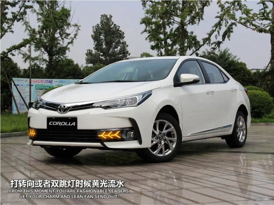 Видео дневные ходовые огни светильник в сборе для Corolla 2017 2018 2019 белый янтарь