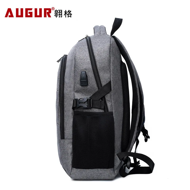 Новинка водонепроницаемые Рюкзаки AUGUR из ткани Оксфорд с usb зарядкой для 15 6