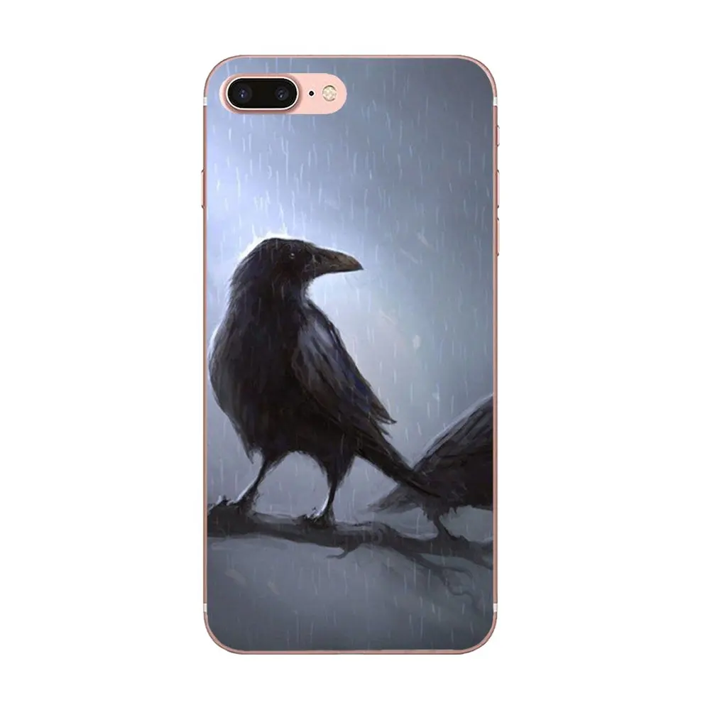 Прозрачный чехол для телефона Huawei P7 P8 P9 P10 P20 P30 Lite Mini Plus Pro 2017 2018 2019 черная ворона с