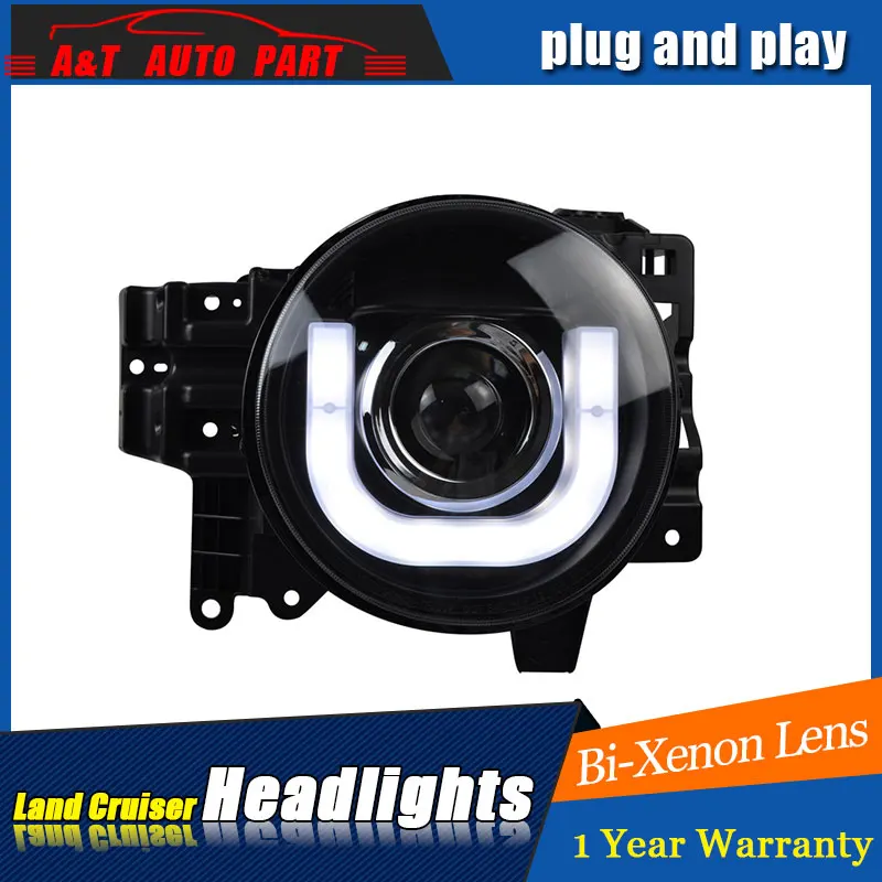 2007-2014 автостайлинг светодиодный ная фара для Toyota Fj Crusier ные фары drl H7 hid
