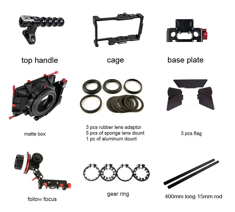 Стандартная модель BMPCC 4K Rig Mattebox A/B непрерывная фокусировка 15 мм стержень для