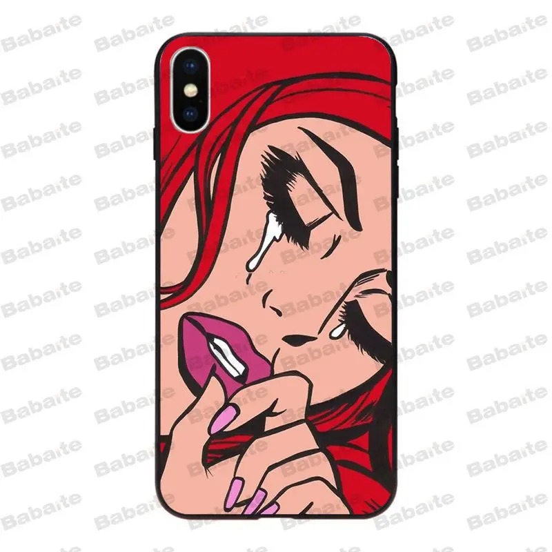 Чехол Babaite в стиле ретро комиксов для iPhone 6S 6plus 7 7plus 8 8Plus X Xs Xr XsMax 5 5S 5C SE11 11pro
