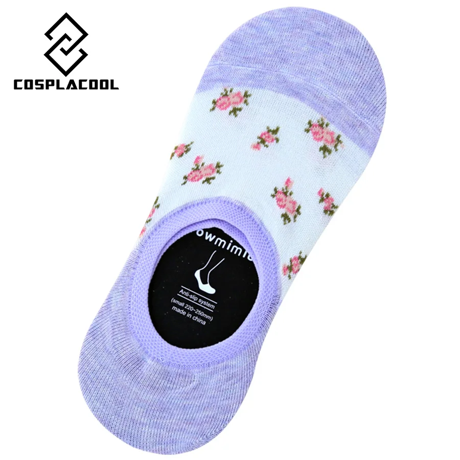 [COSPLACOOL] забавное носки с животными, мягкие забавные Женские носочки с цветами, хлопковые жаккардовые носки, мелкий Топ Sokken calcetines - Цвет: 5