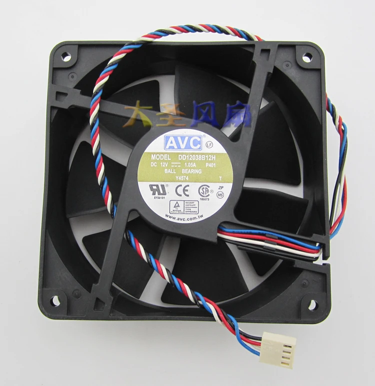 Оригинальный AVC DD12038B12H 12В 1.05A 12038 12 см поддерживает PWM термостат управления