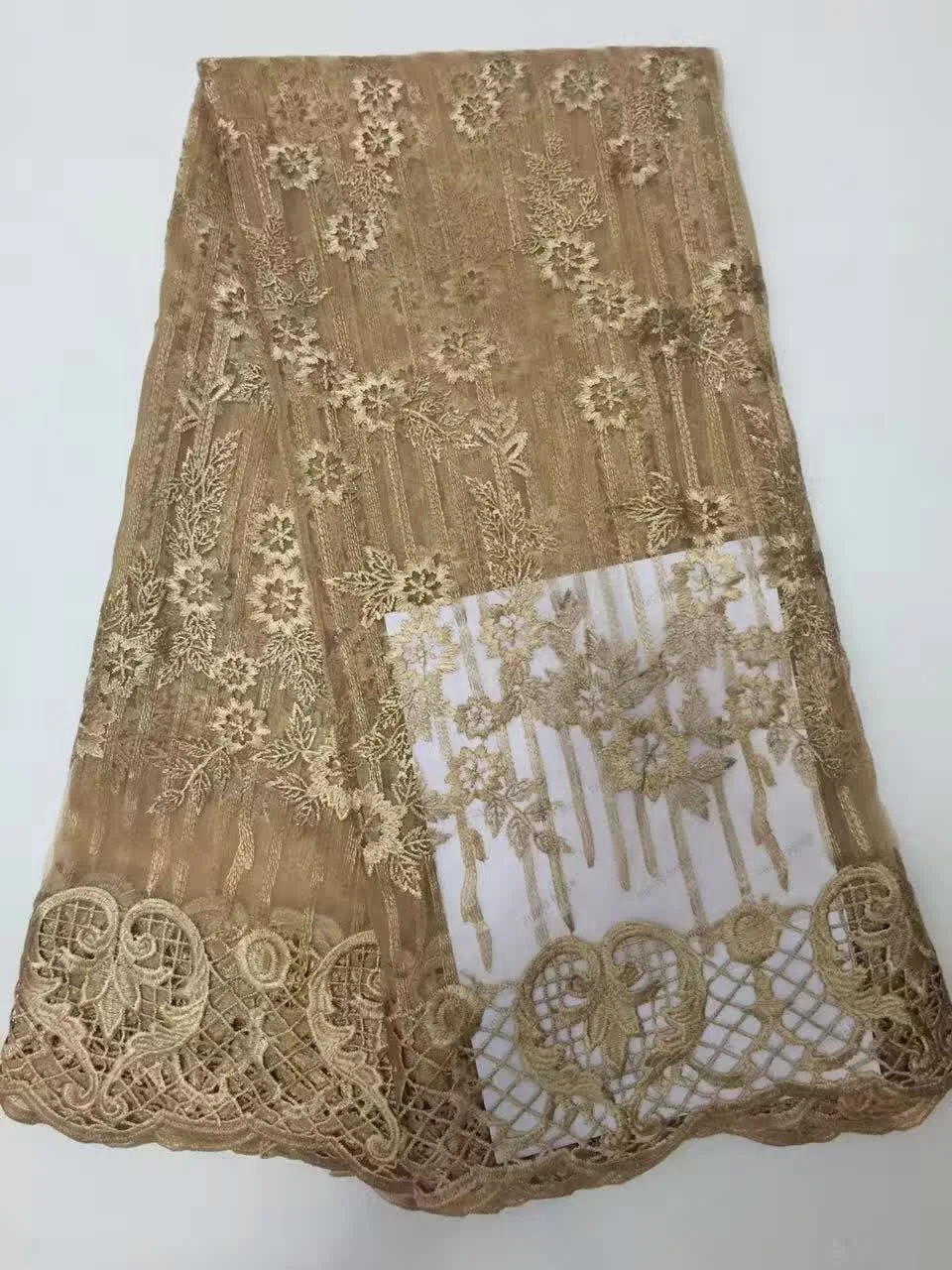 African lace fabric/ embroidered high quality french net whtie fabric for wedding KD065 | Дом и сад