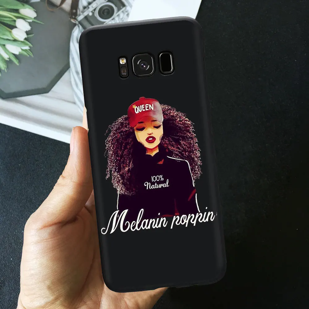 Чехол для телефона Melanin Poppin queen для samsung S10 S9 S8 Plus S7 S7 Edge S10 E Afro Black Girl Magic rock Мягкий силиконовый чехол из ТПУ