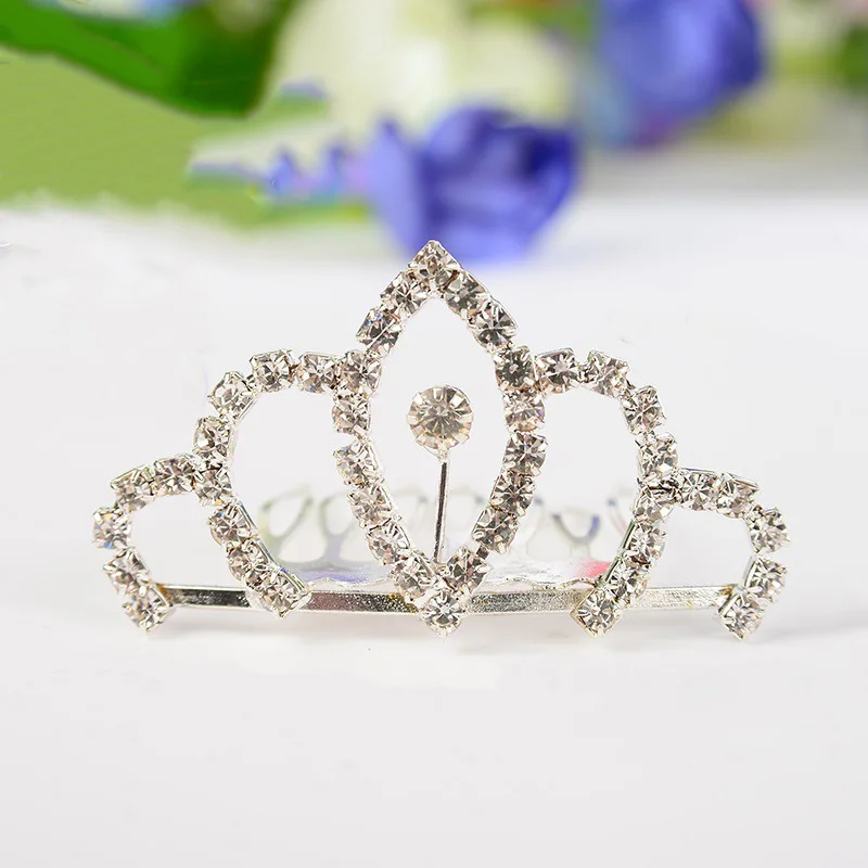 1 шт. новинка милые блестящие стразы для девочек корона принцессы аксессуары