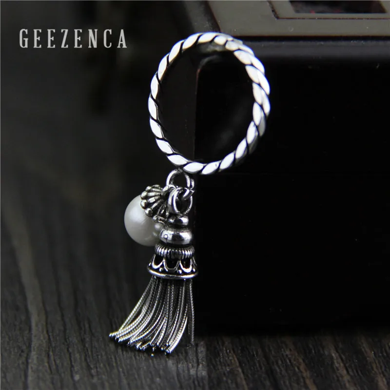 Стерлингового серебра 925 пробы ручная работа перламутровые Подвески с