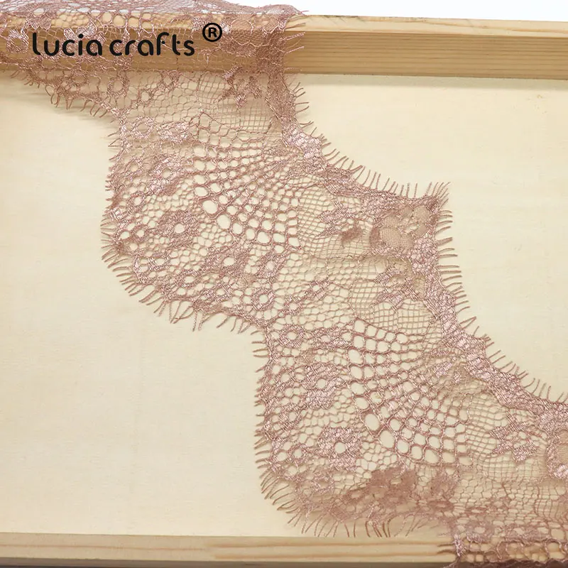 Color 9 Light Brown Lucia crafts 3 ярда 9,5 см 9 цветов вариант Цветочная вышивка кружевная ткань отделка ленты DIY шитье ручной работы материалы R0503 - Цвет: Color 9 Light Brown