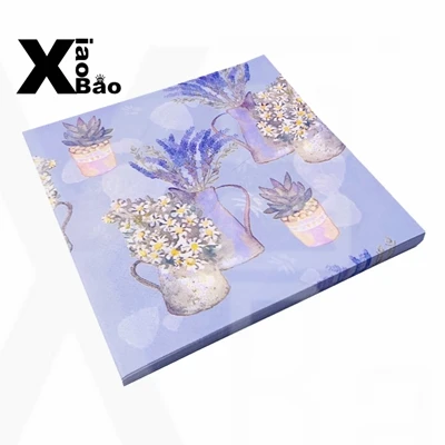20pcs Napkins Причудливый букет цветов 20 шт. вечерние салфетки розы этикетка бутылки наклейка коробка свадебных приглашений сумка предметы для украшения дня рождения - Цвет: 20pcs Napkins