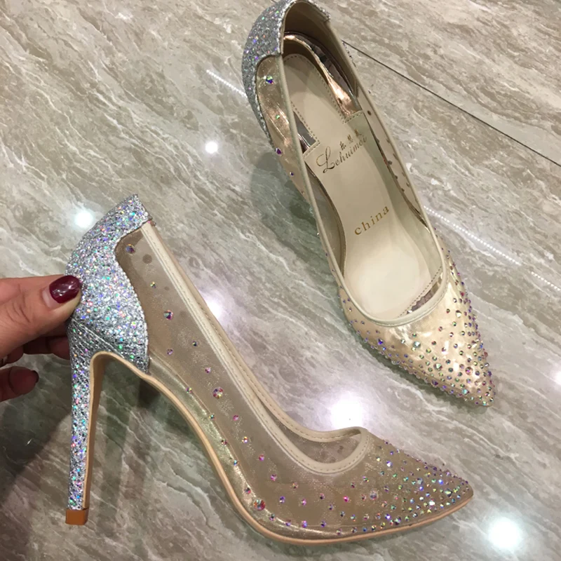 Туфли женские на высоком каблуке 10 см пикантные вечерние туфли-лодочки