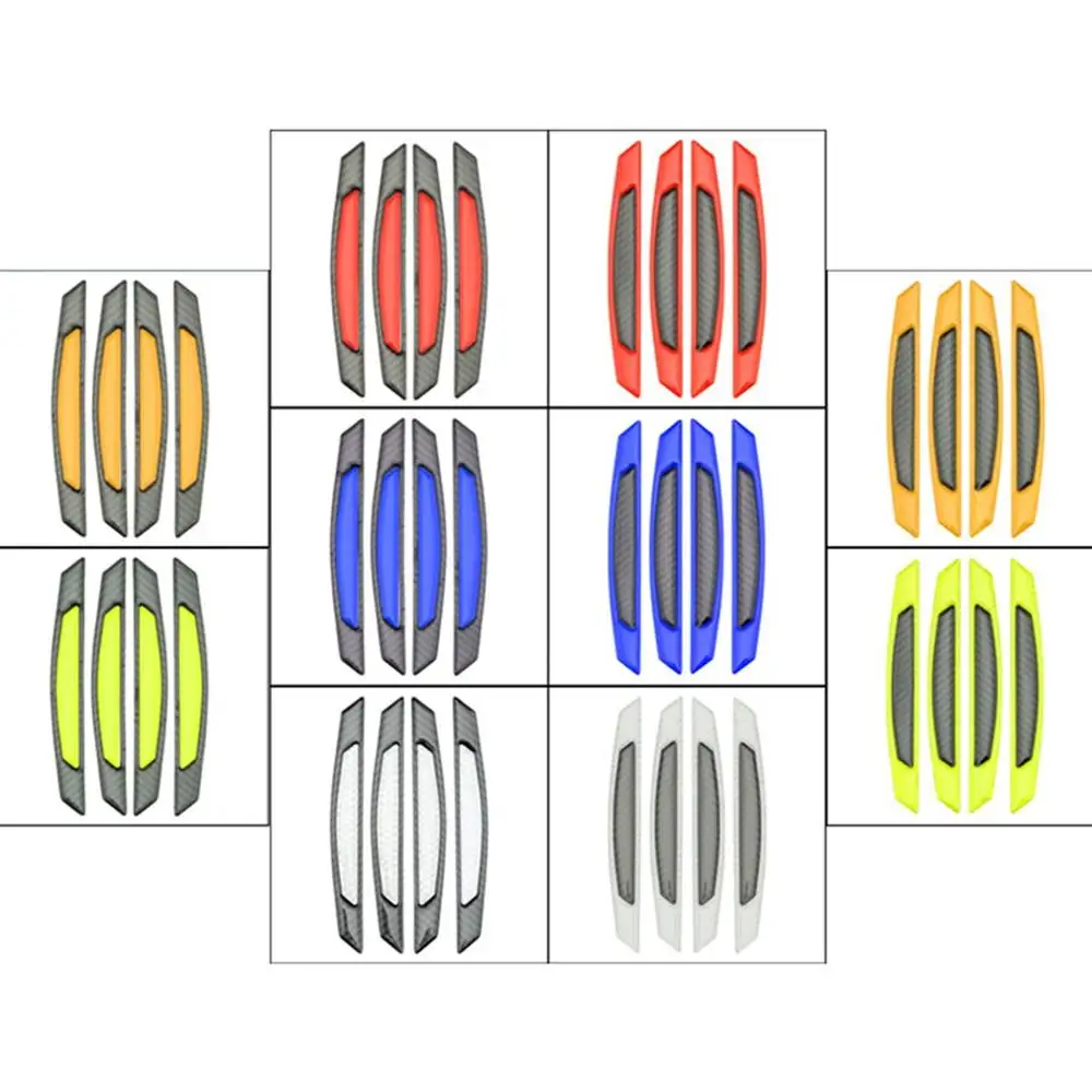 

Reflective Car Reflective Carbon Fiber Door Warning Strip Universal Illuminated Stickers And Auto Night Protector Accessories