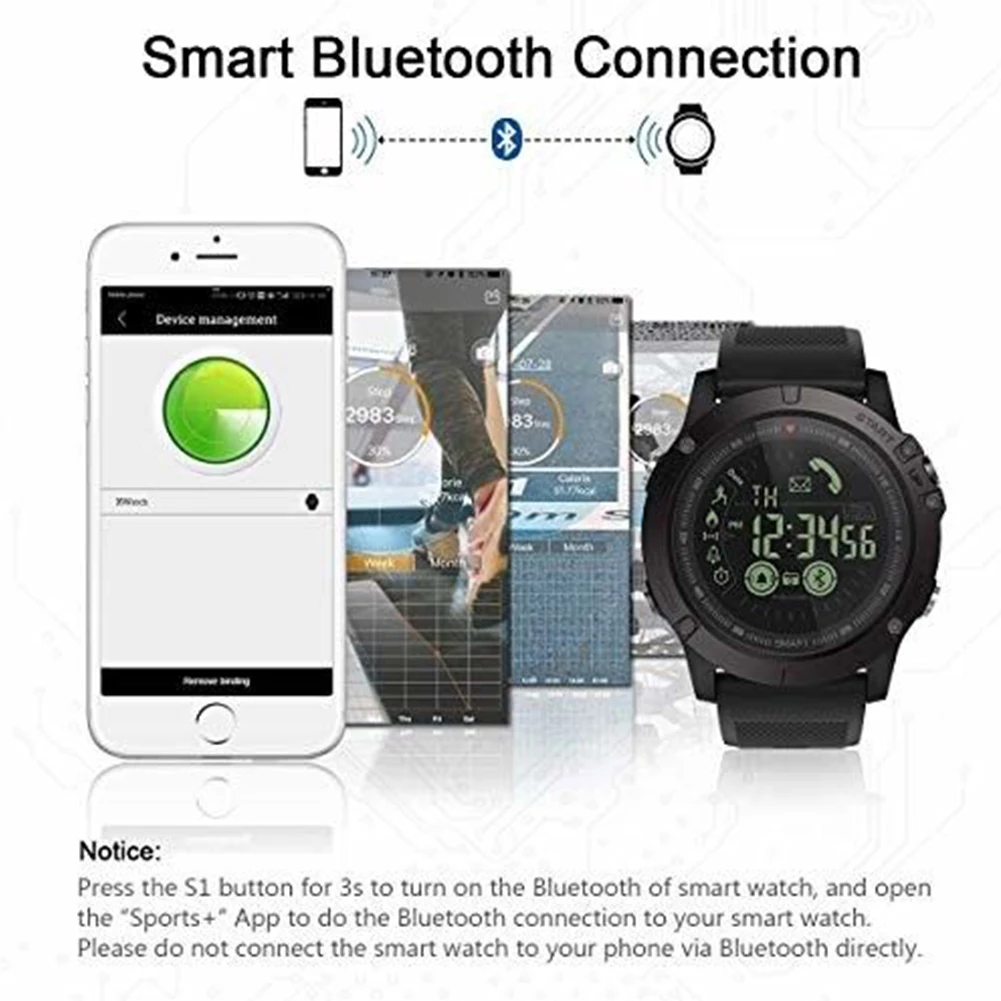 Умный Bluetooth Спорт на открытом воздухе водостойкий информационный дисплей шаг