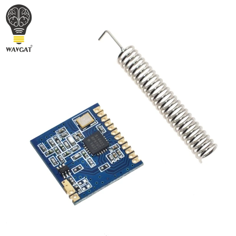 1 комплект Mini SI4432 дистанционный беспроводной модуль связи приемопередатчика 240 МГц-930 МГц + пружинная антенна, расстояние 1000 м