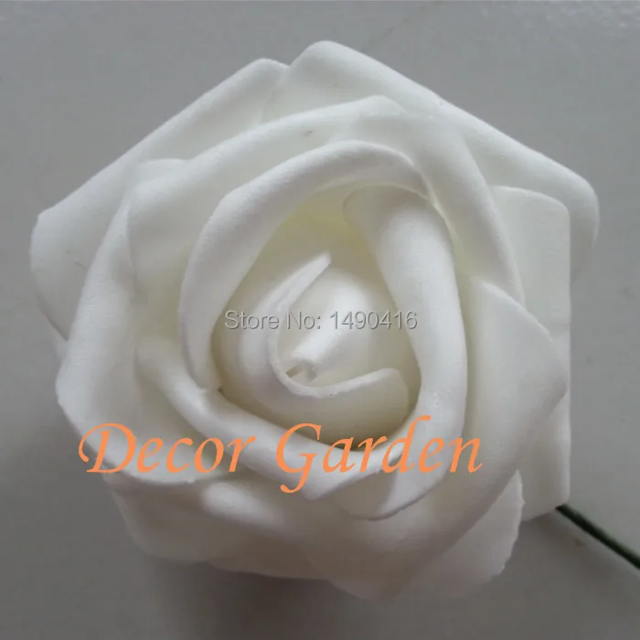 

Wholesale 50PCS 7CM PE White Artificial Foam Roses For DIY Wedding Bouquet Wrist Roses Flowers Home Floral Decor