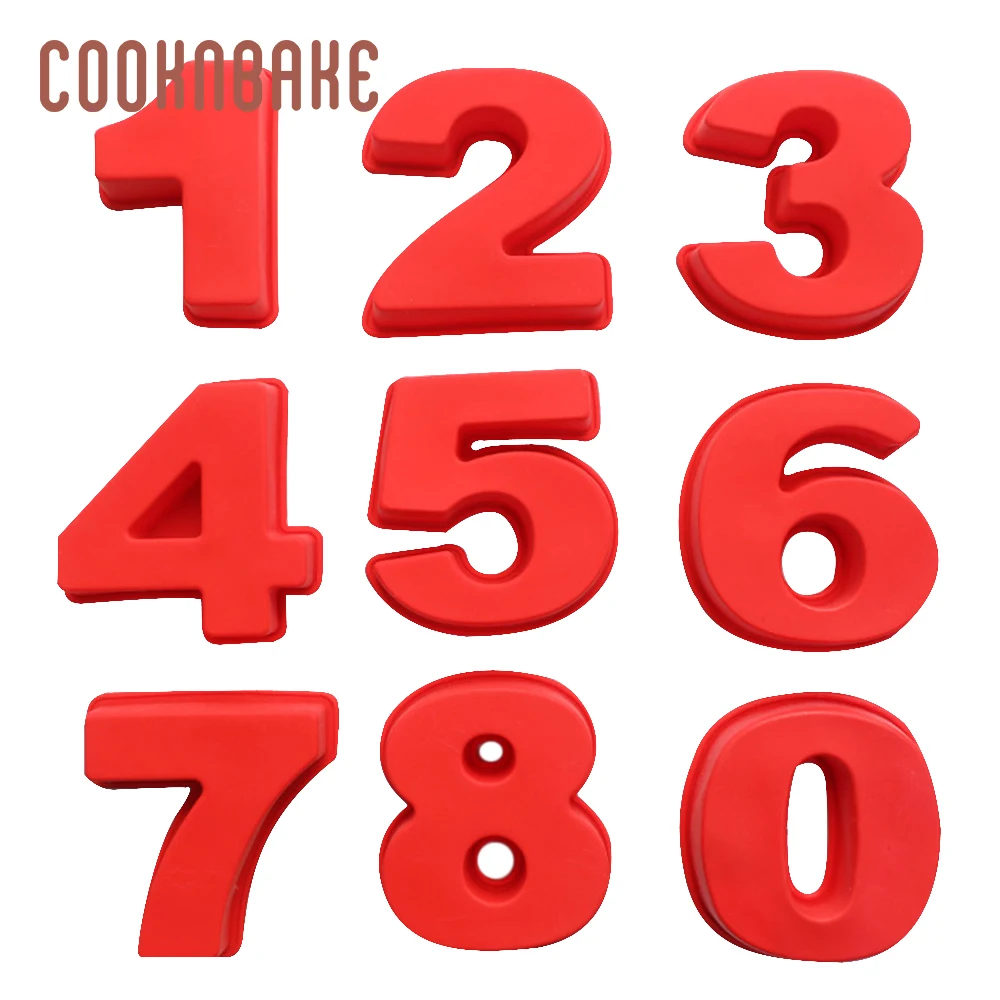 COOKNBAKE силиконовые формы для торта кондитерские изделия цифры выпечки украшения