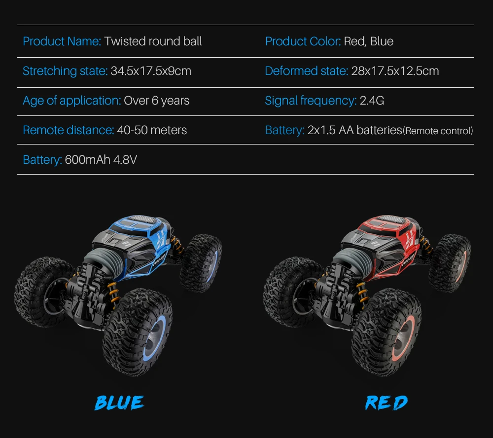 1/16 4WD Электрический радиоуправляемый Дрифтерный автомобиль Рок Гусеничный пульт дистанционного управления игрушка 2,4G Радиоуправление led 4x4 привод внедорожный автомобиль игрушки для мальчиков подарок