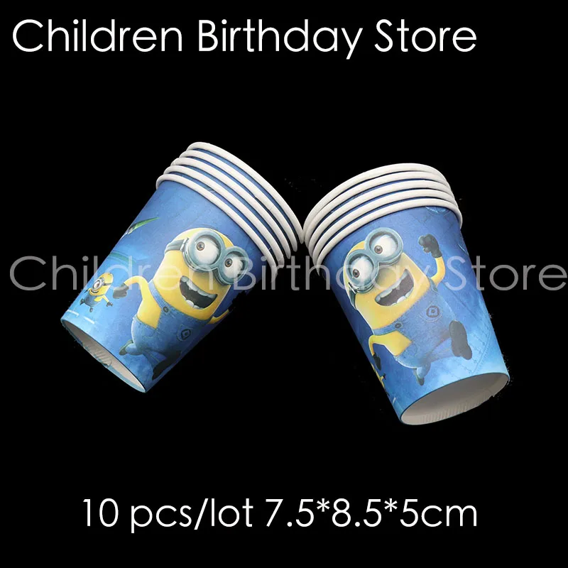 60 шт./лот вечерние комплекты посуды с миньонами одноразовые тарелки чашки