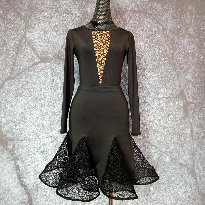 

Latin long sleeve Jumpsuit and skirt set