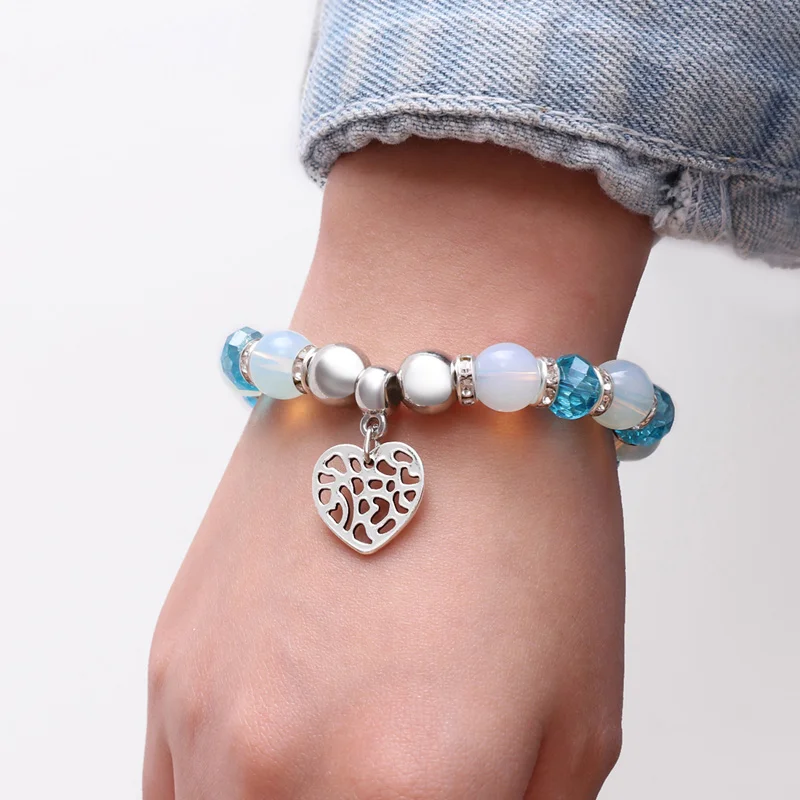 Новые Модные Винтажные серьги ручной работы браслеты Boho эффектные Милые Браслеты с сердцем браслеты для женщин летние ювелирные изделия