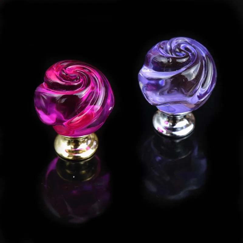 Модные креативные стеклянные Хрустальные Ручки для ящиков винного шкафа ручки