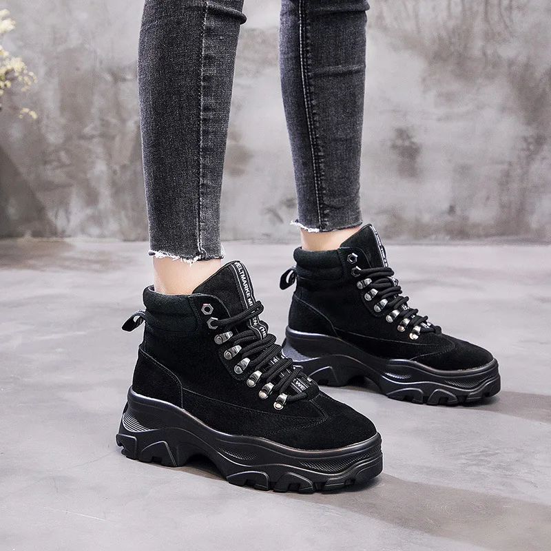 Botas mujer Повседневная обувь из натуральной кожи Женские модные брендовые Теплые