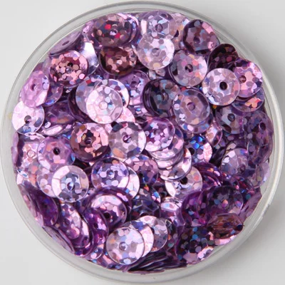 Laser light purple Блестки, 6 мм, чашка, ПВХ, блестки, лазерная позолота, блестки, блестки для рукоделия, швейная одежда, сумки, обувь, DIY украшения, 1200 шт, 20 г - Цвет: Laser light purple