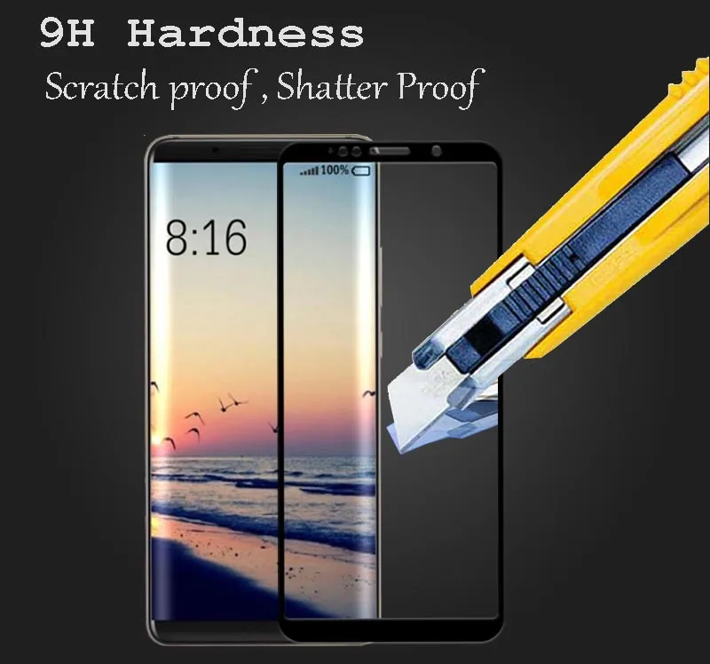 Полностью покрывающее клеем закаленное стекло для Xiaomi Mi 6X защита экрана Защитная