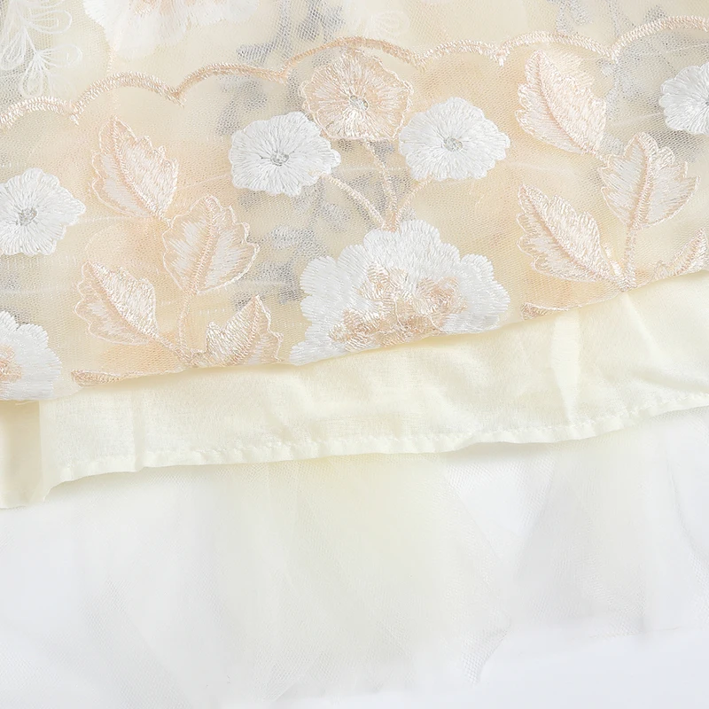 Cenicienta/платье для девочек многослойное платье принцессы с цветочной вышивкой в